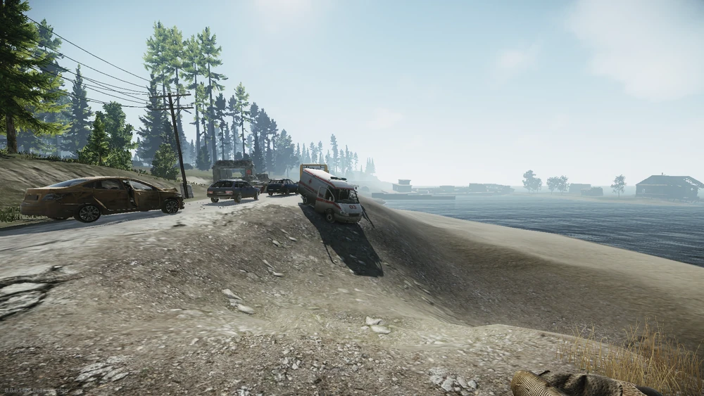 疗养院院内的救护车1 疗养院院内的救护车2