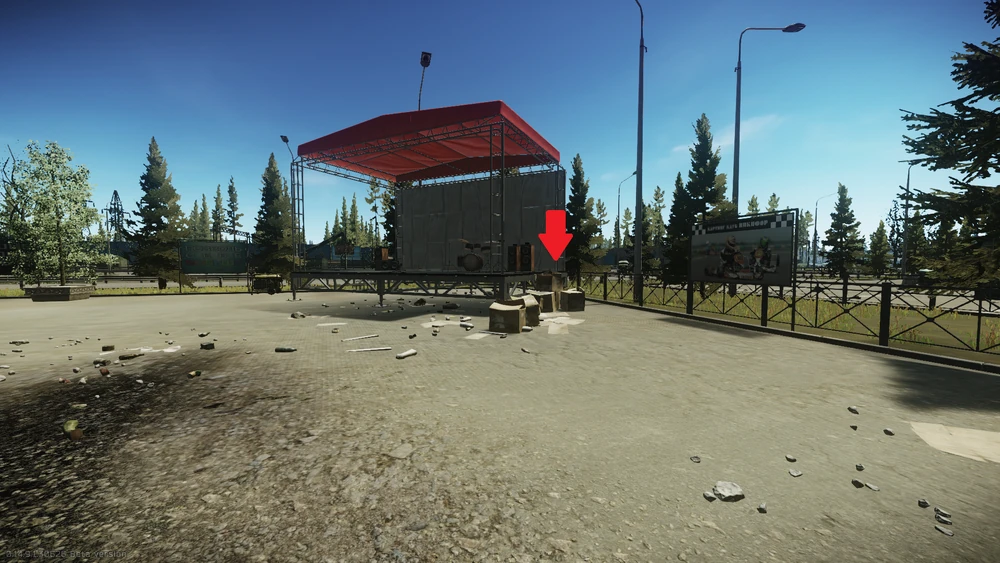 商超外的演出台 商超外的演出台