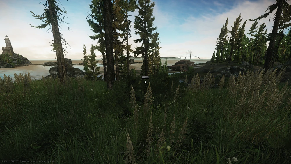 俯瞰灯塔的高处