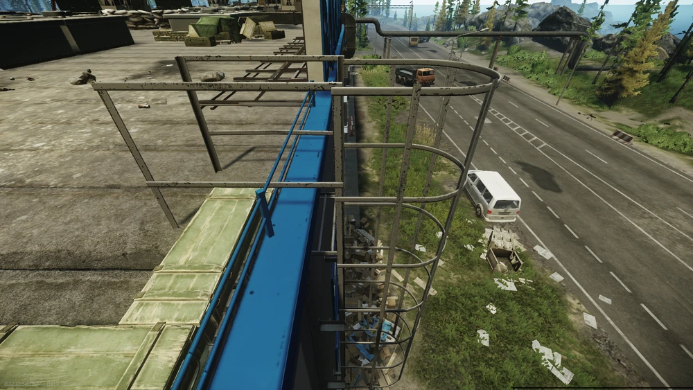 从外墙的梯子到房顶 从外墙的梯子到房顶