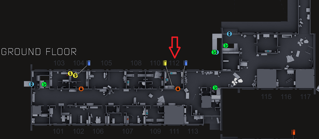 疗养院西楼112房间位置 疗养院西楼112房间位置